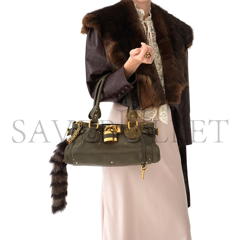 Ch10É paddington bag in grained leather ch25ws802p753e5 (36*18*18cm)